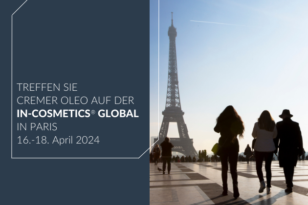 Treffen Sie uns auf der incosmetics® global in Paris!